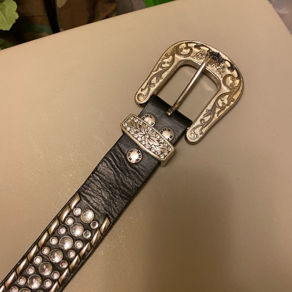 Black bling belt size medium